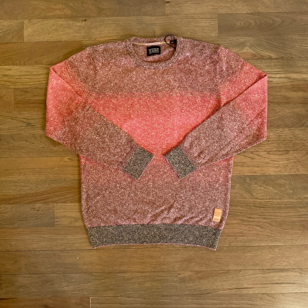 Scotch and Soda Red Fade Pullover Sweater XL
